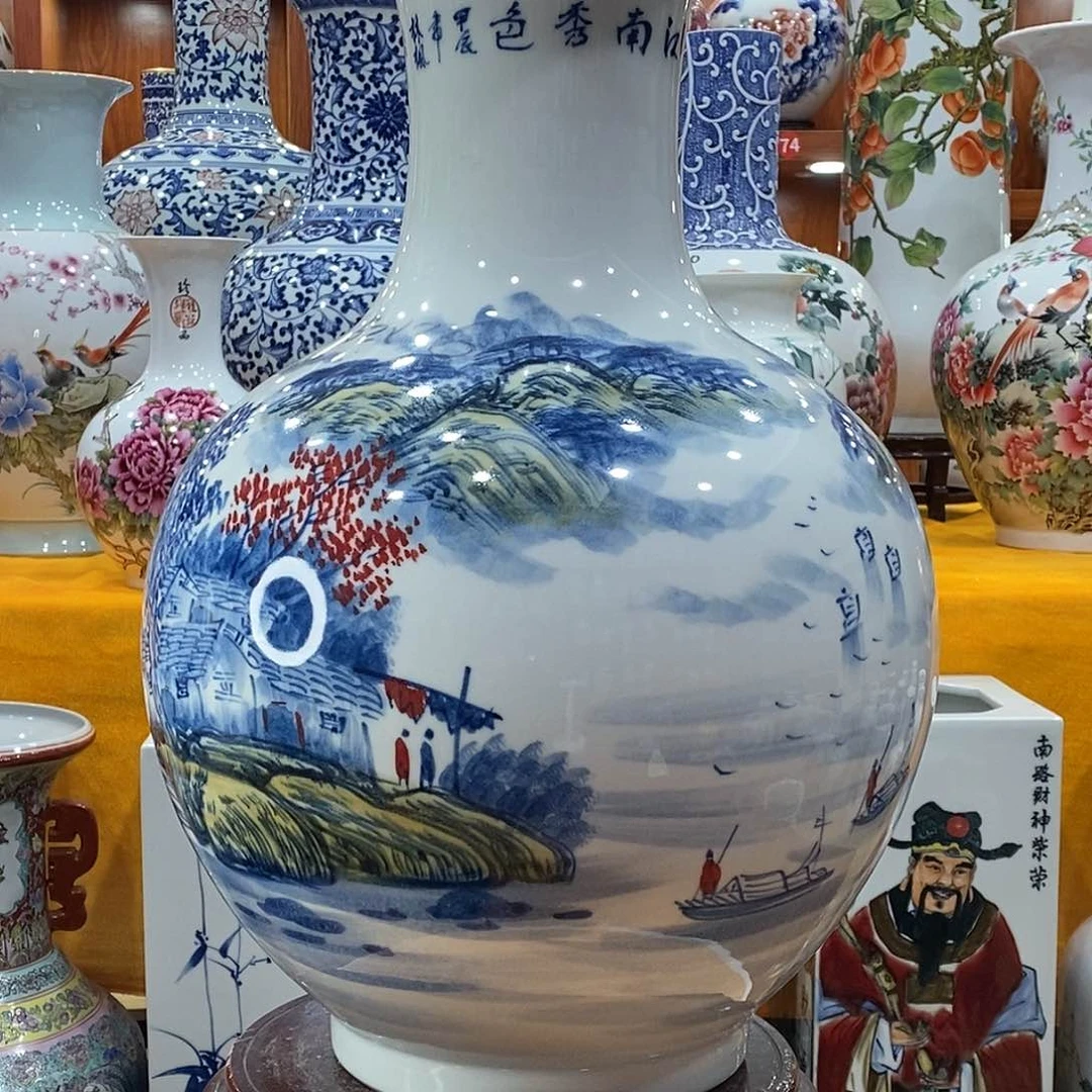 摆件用****1景德镇陶瓷青花赏瓶