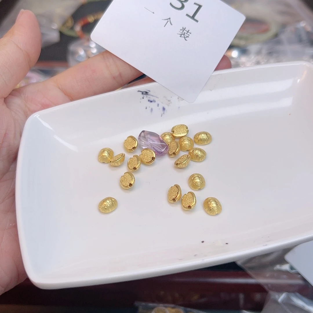 紫晶珠宝半成品银S925镀金镶嵌31