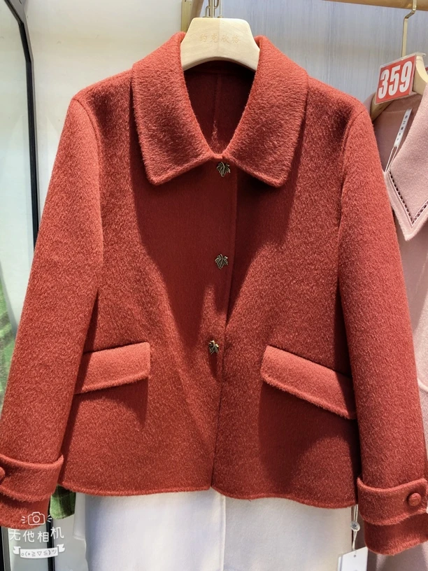 短款时尚双面羊毛大衣