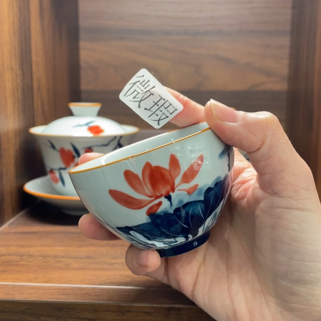 微瑕釉下彩纯手绘