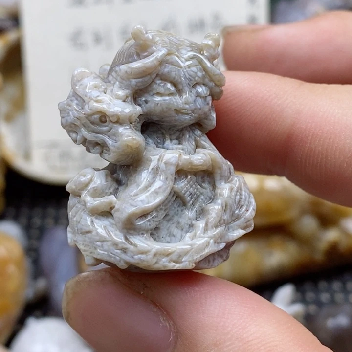 颈饰未镶嵌硅化珊瑚（珊瑚玉）