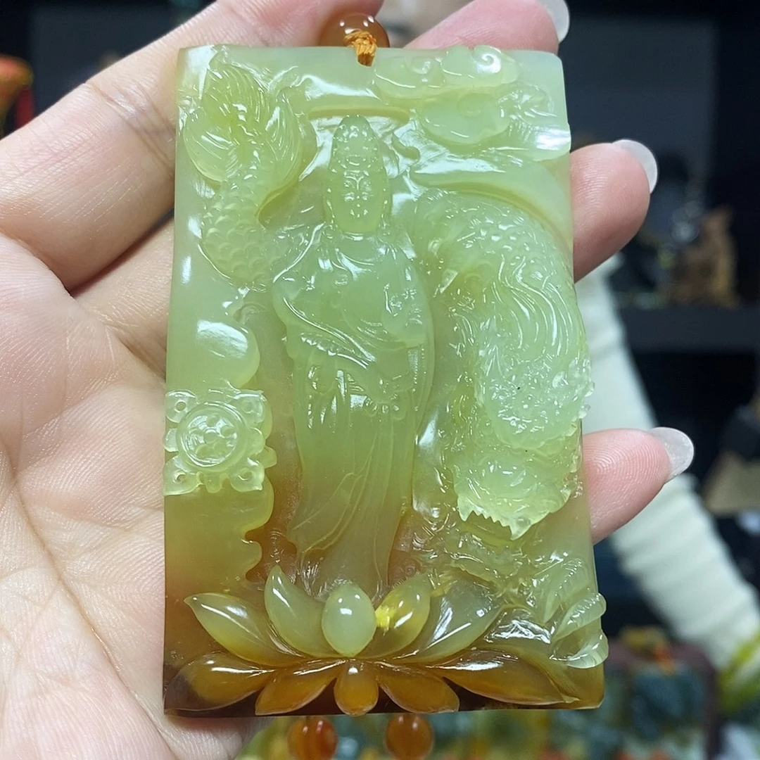 未镶嵌岫玉挂件吊坠项链