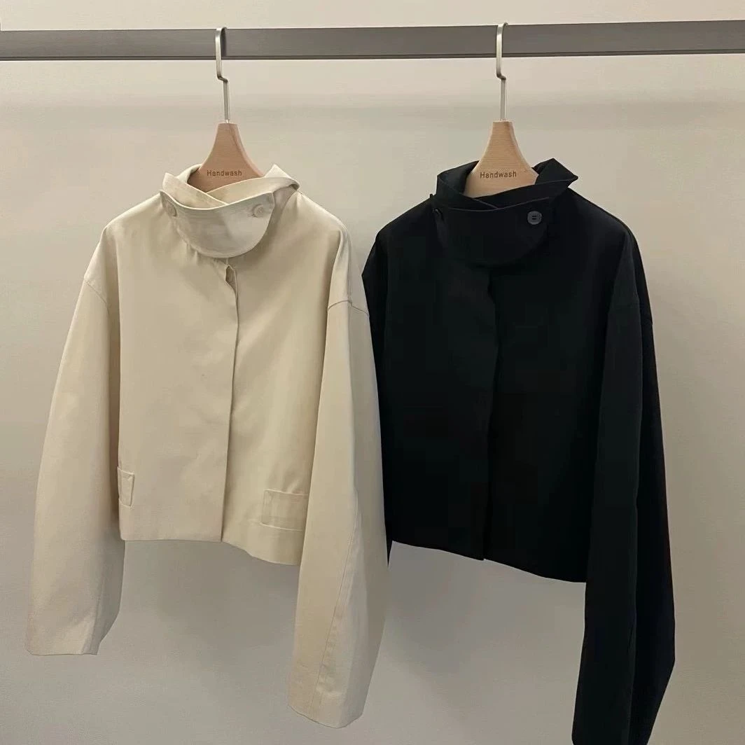 复古工装翻领夹克短风衣外套 ZZ-248018