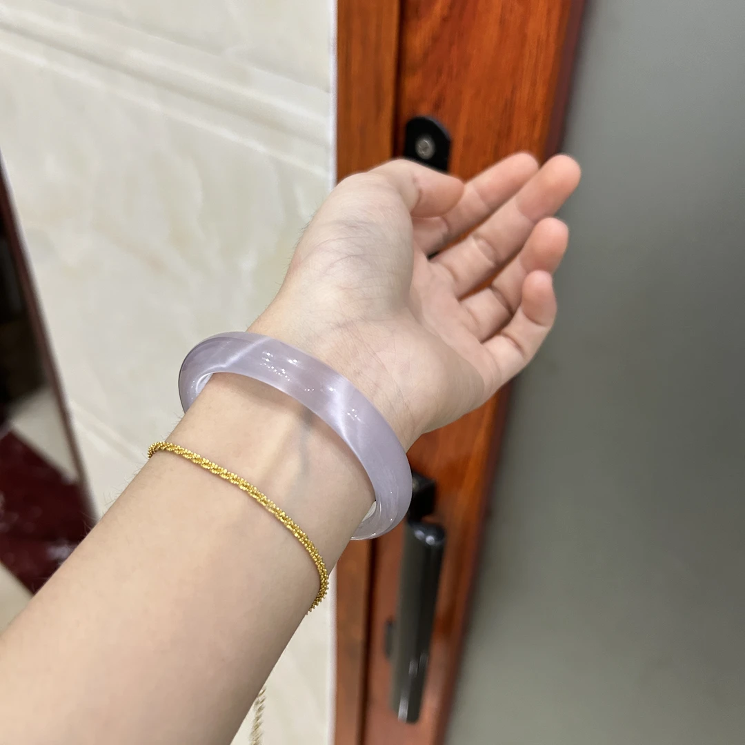 非金属玻璃手镯 浅紫罗蓝手镯时尚饰品高级感饰品女时尚百搭爆款