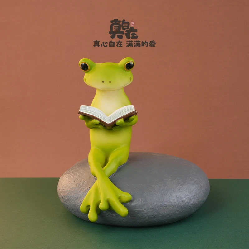 青蛙摆件创意可爱仿真动物治愈解压微景观花盆庭院礼装饰装饰品