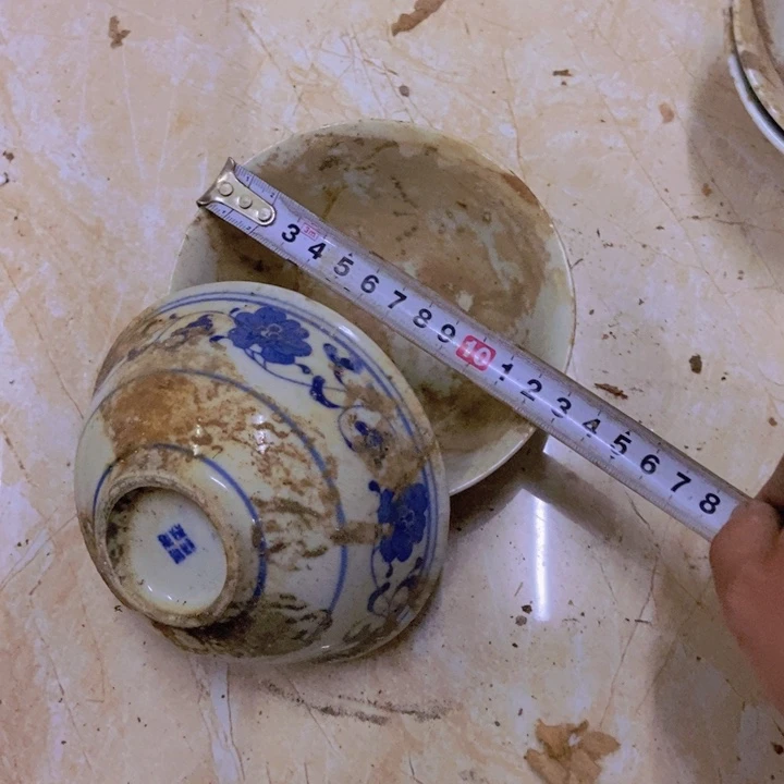瓷2个12.5厘米芙蓉花碗景德镇