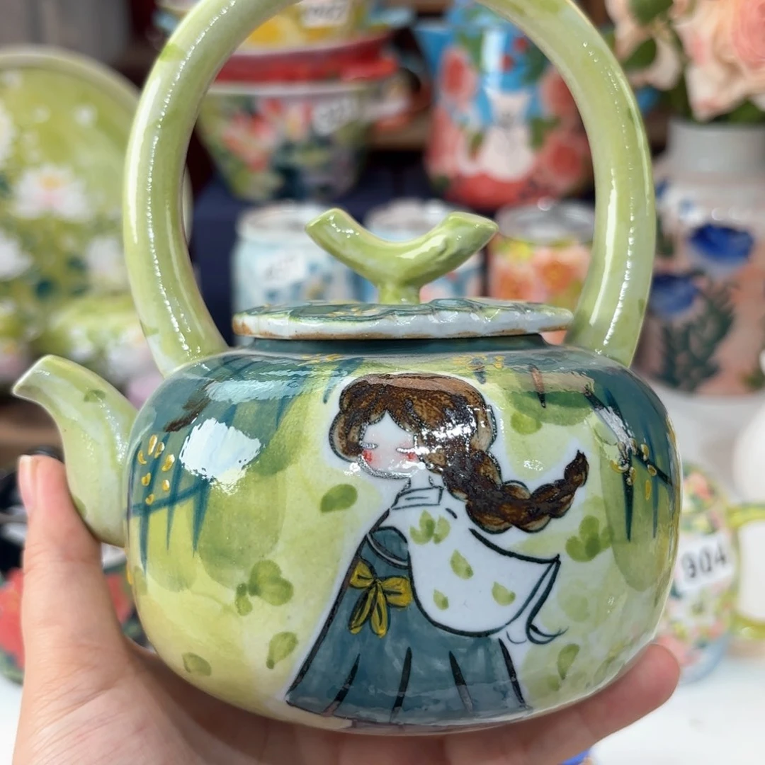 景德镇手绘高温釉下彩陶瓷茶具