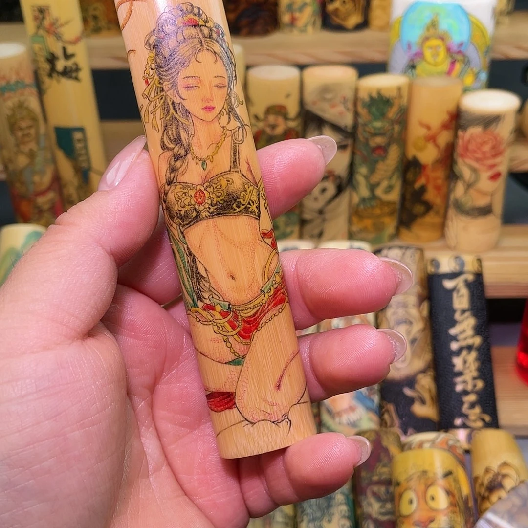 。****实心竹手工作品飞天