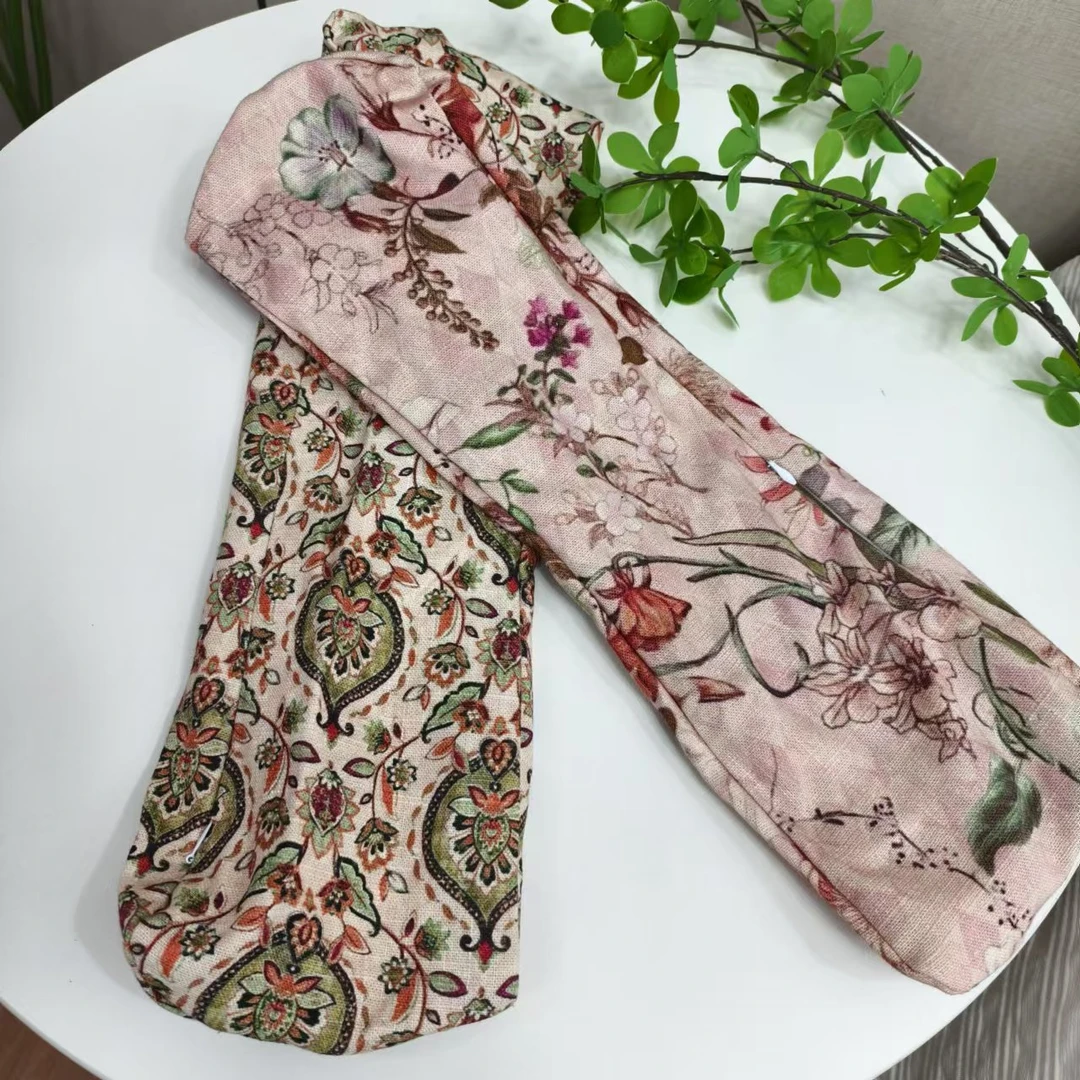 【汉麻颈枕套】汉麻印花可拆卸颈枕套