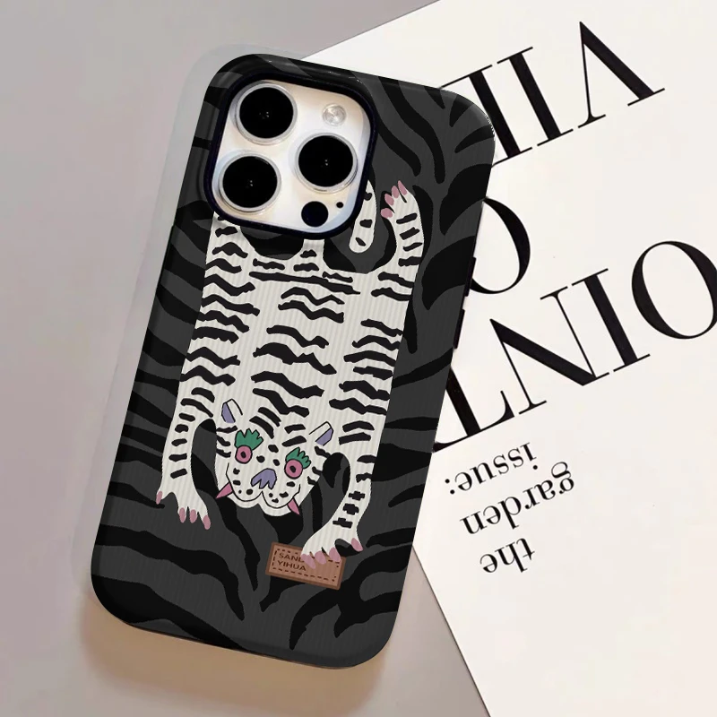 老虎创意适用苹果16手机壳iphone15小米14华为13新款oppovivo男生