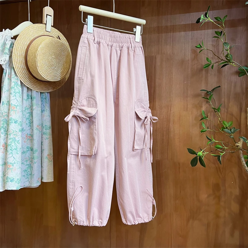 现货【樱草香】100棉长裤工装裤3385女童春装洋气舒适百搭休闲裤