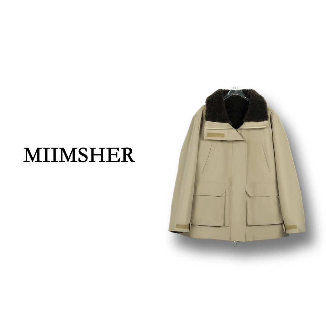 【杨幂同款】100%羊毛 一件过冬 巴恩风加厚女派克冲锋衣MS248090