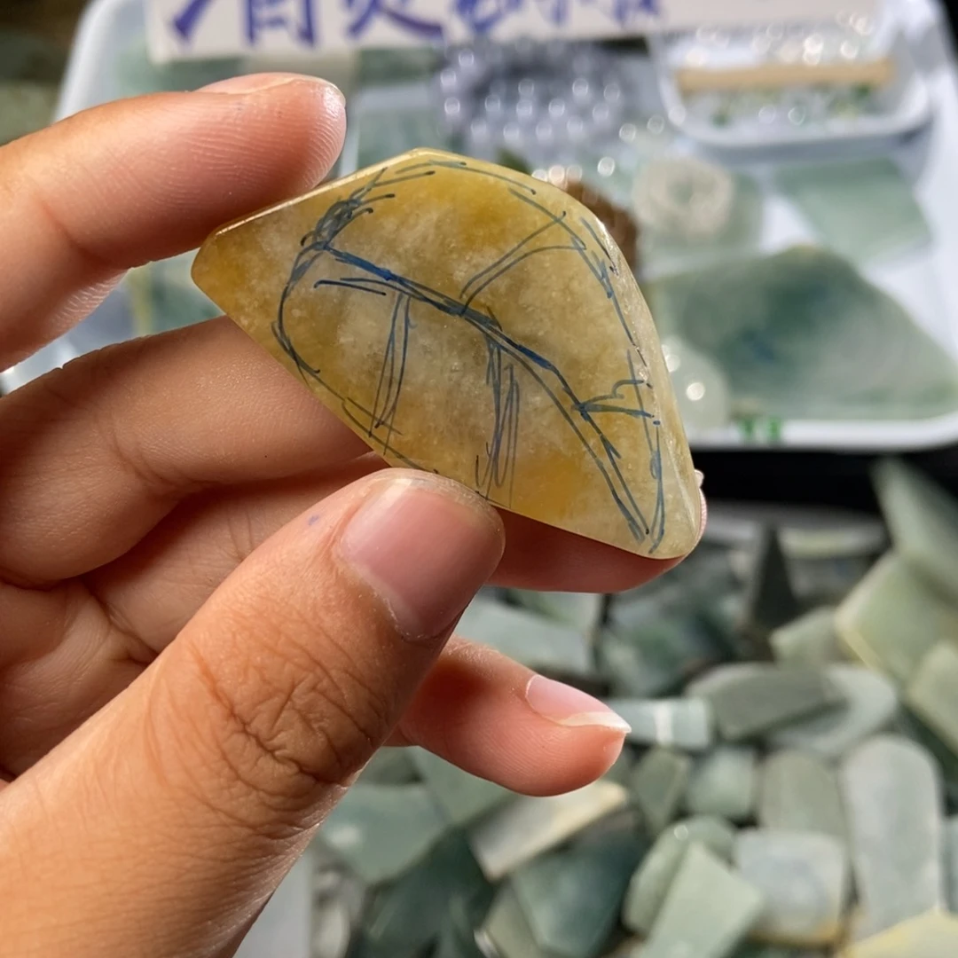 定制翡翠未镶嵌天然缅甸翡翠a货包工满黄叶子