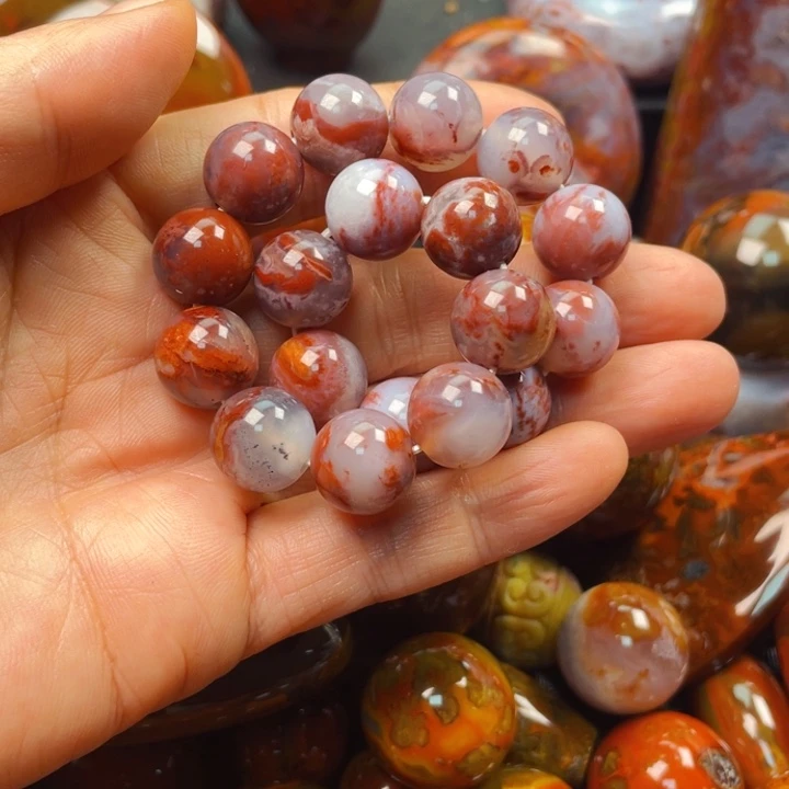 玛瑙/玉髓战国红玛瑙手串未镶嵌8**9