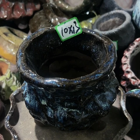 红陶粗陶花盆手工