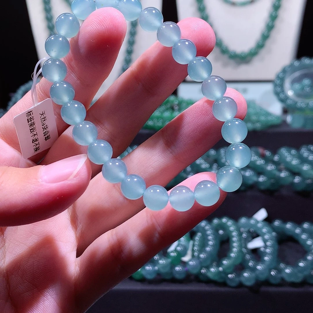 ⁹***¹翡翠未镶嵌手链天然a货翡翠手串7.8