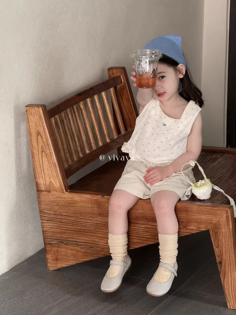 YUNI韩系童装2025夏款童装韩版【下单备注编码】白色夏季夏装套装