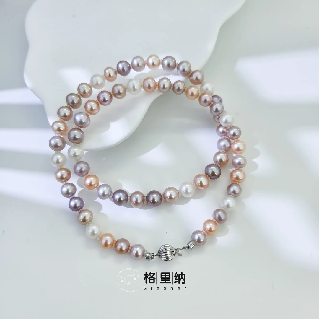 【珍珠购】“糖果”项链 淡水14k  7-8mm ZMH266   时尚百搭