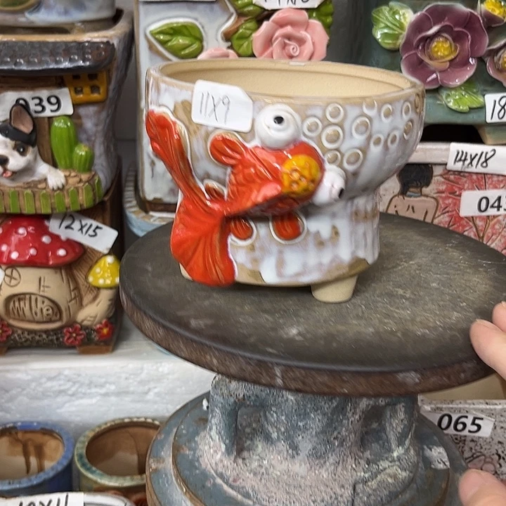 粗陶材质多肉花盆