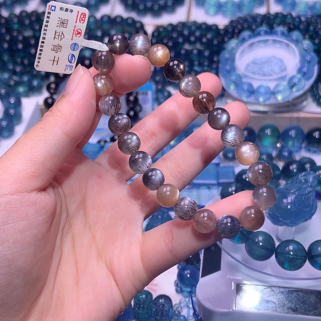 未镶嵌手串水晶黑金骨干8mm140元（拍2件）