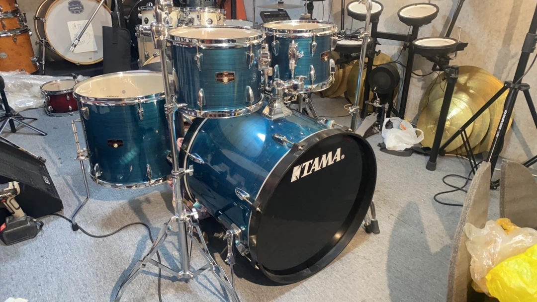 Tama帝王之星 五鼓三镲 拉丝蓝颜色