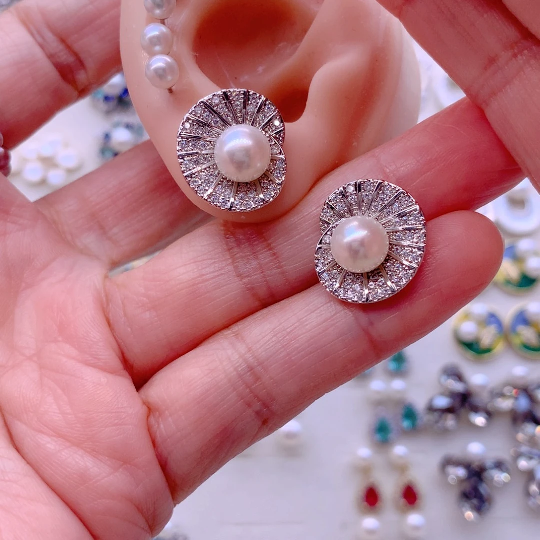 耳饰淡水珍珠合金