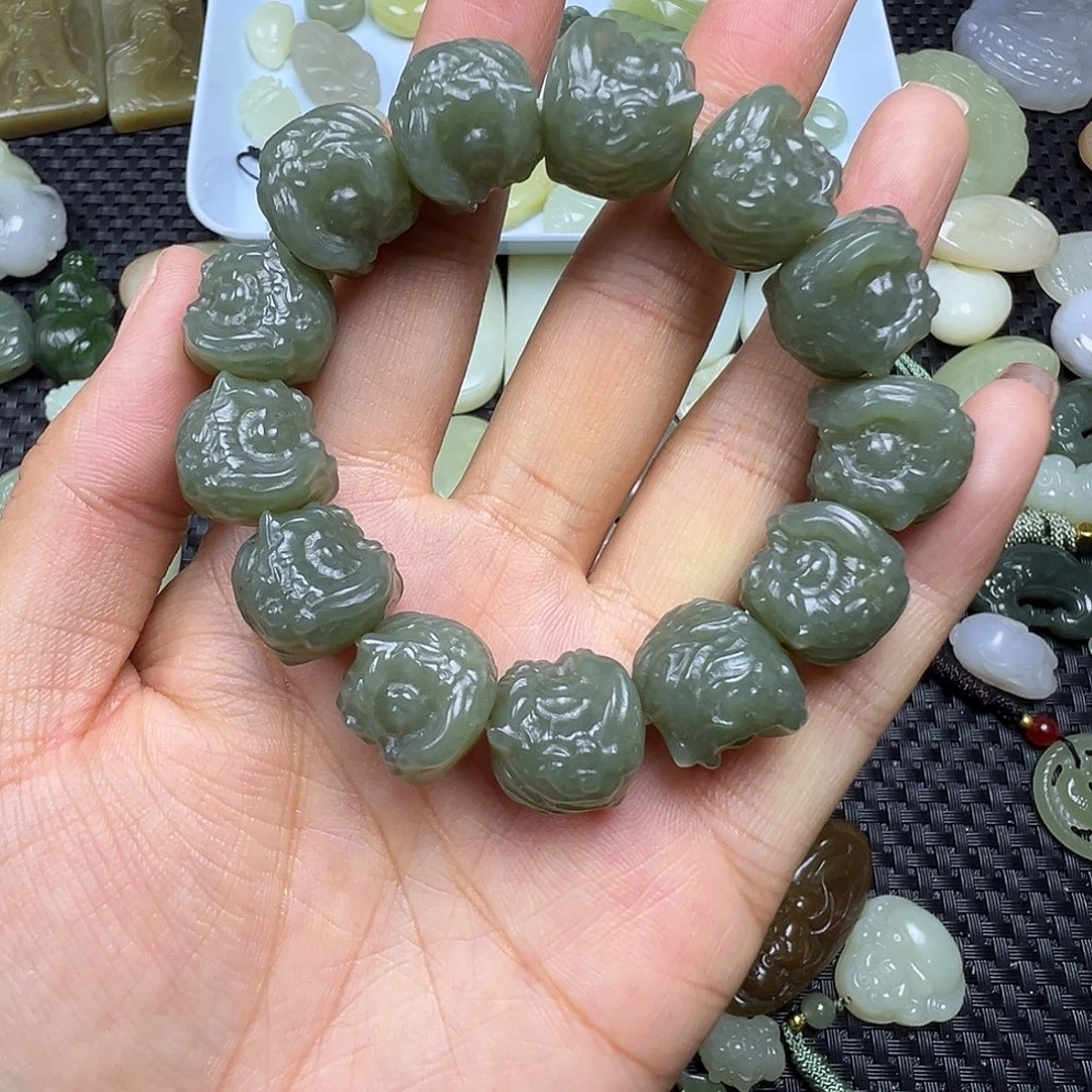 和田玉未镶嵌吊坠(不含链)