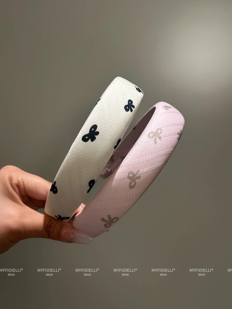 「MyFioielli｣甜美清新蝴蝶结发箍宽边少女高级气质百搭头箍FG5