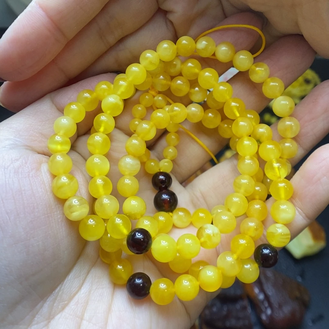 蜜蜡颈饰未镶嵌飞****袋郎