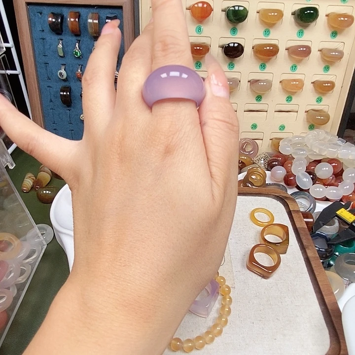 咻***咻玛瑙/玉髓合金戒指