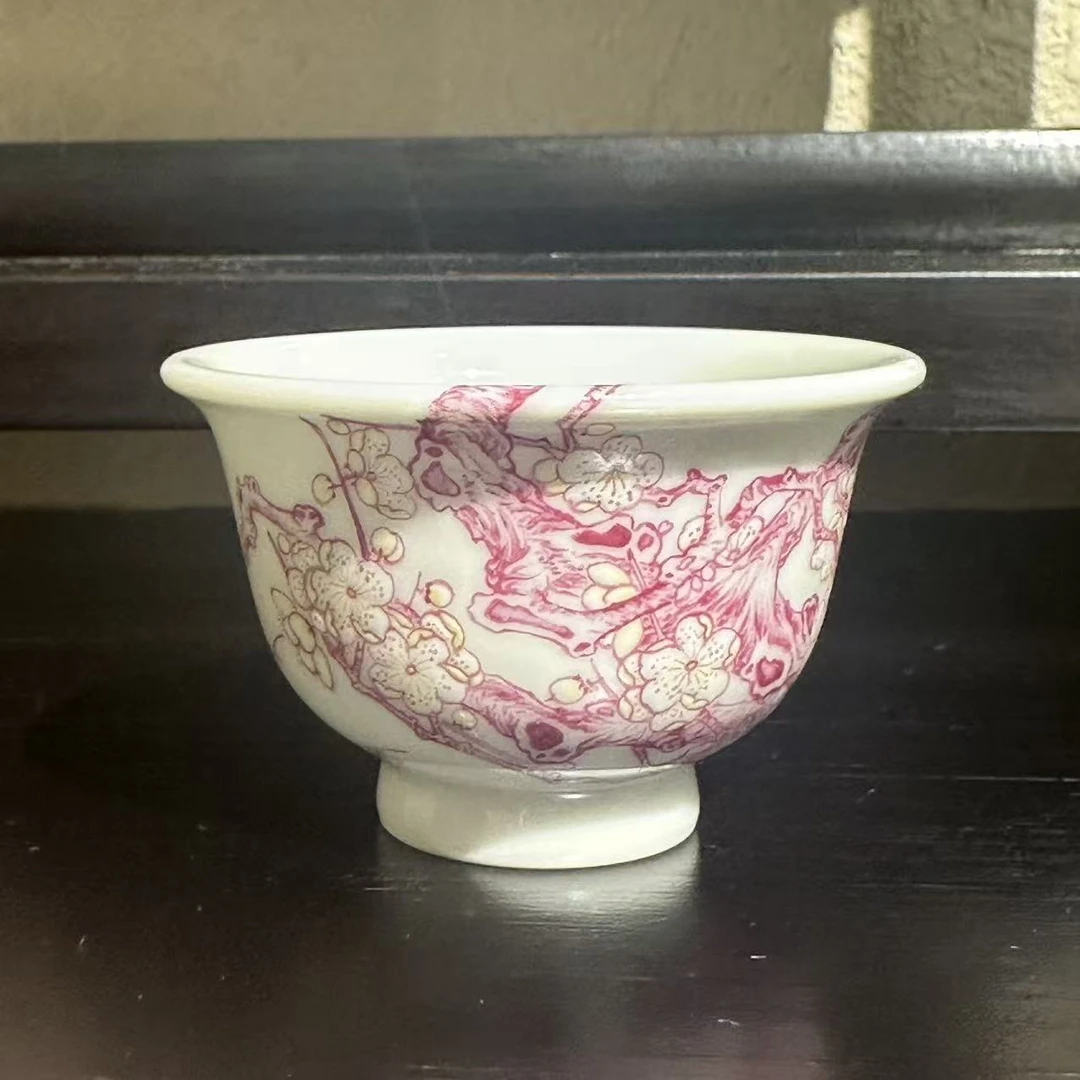 YZT-3754[学茶严选]宝石红梅花压手 陶瓷