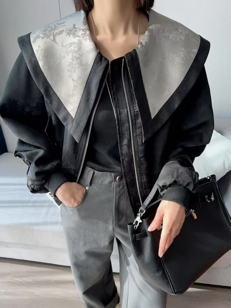 春装新款 欧货学院领减龄外套