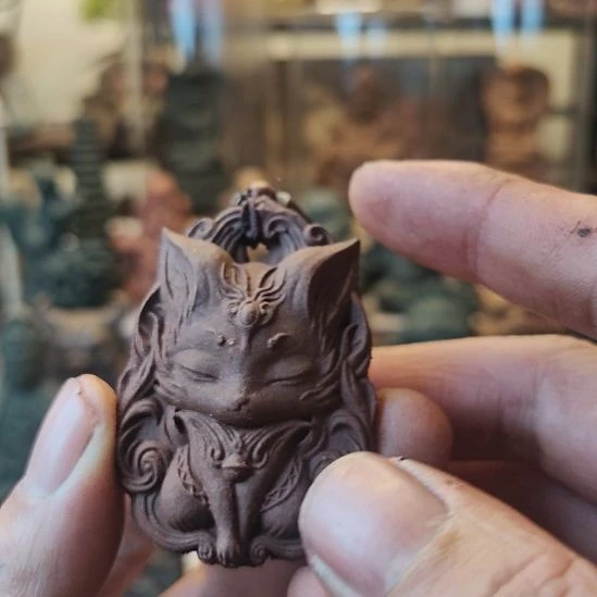 泥塑降真香方九尾狐香牌福利款福利价