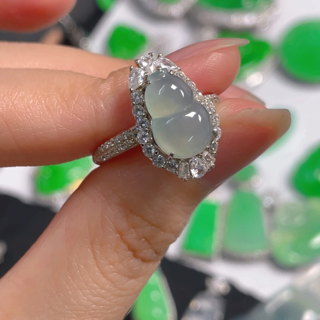 翡翠银S925镶嵌吊坠(不含链)