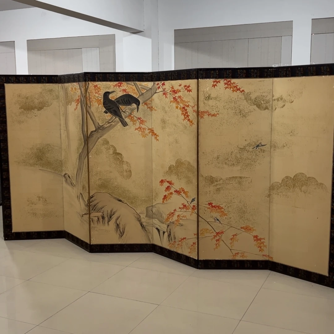 绘画屏风框画茶空间设计