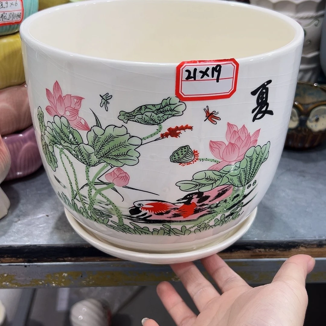外贸尾单陶瓷花盆凑单10米包邮