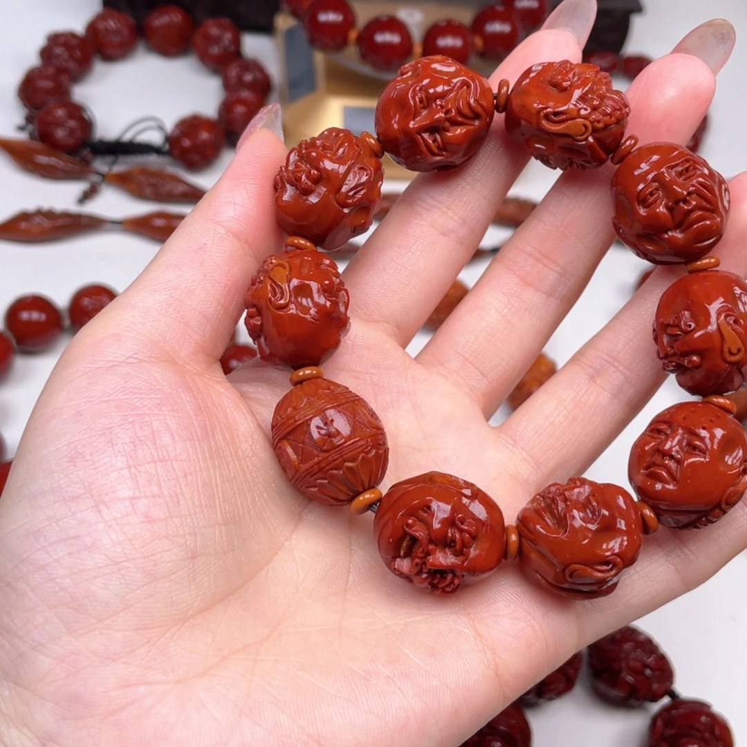 谦***！橄榄核手串须派十八罗汉