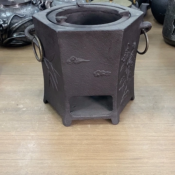 六角铸铁炭炉纯手工打造