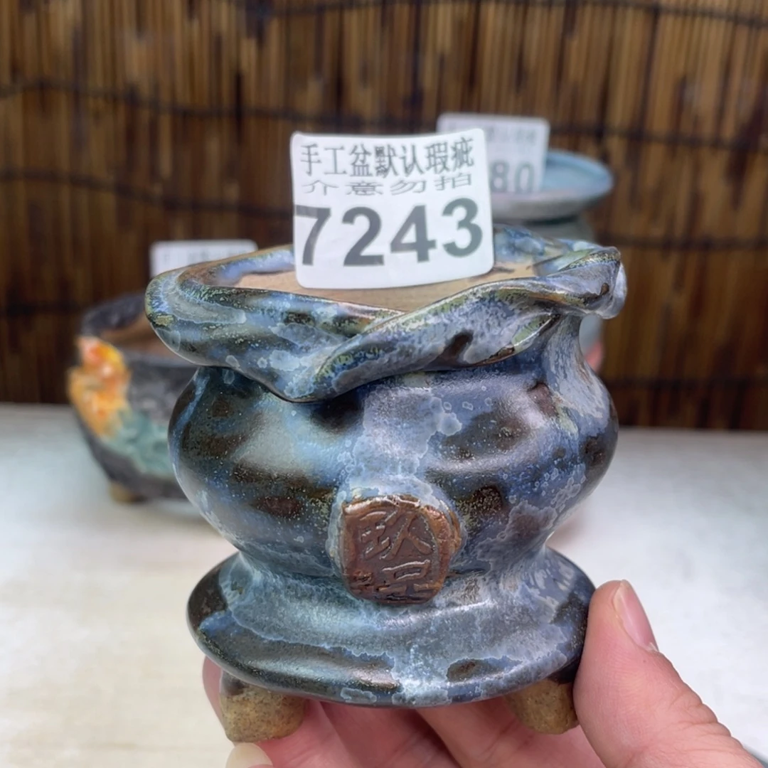 手工花盆默认瑕疵完美者勿拍