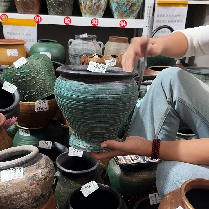 瑕疵绿色鱼尾328高度19口径19