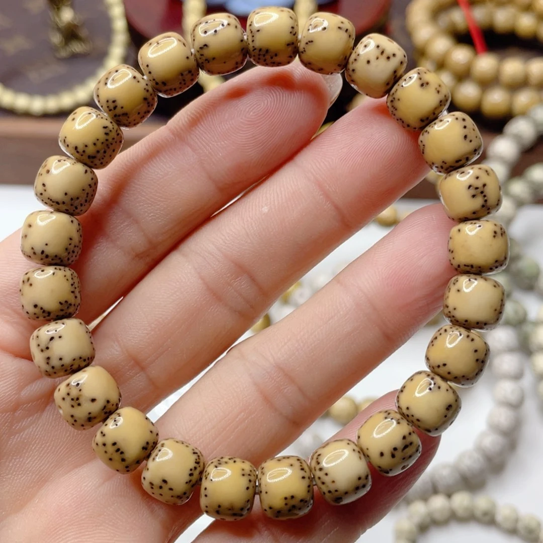 星月菩提手串石玉料青花瓷小半壁卡9