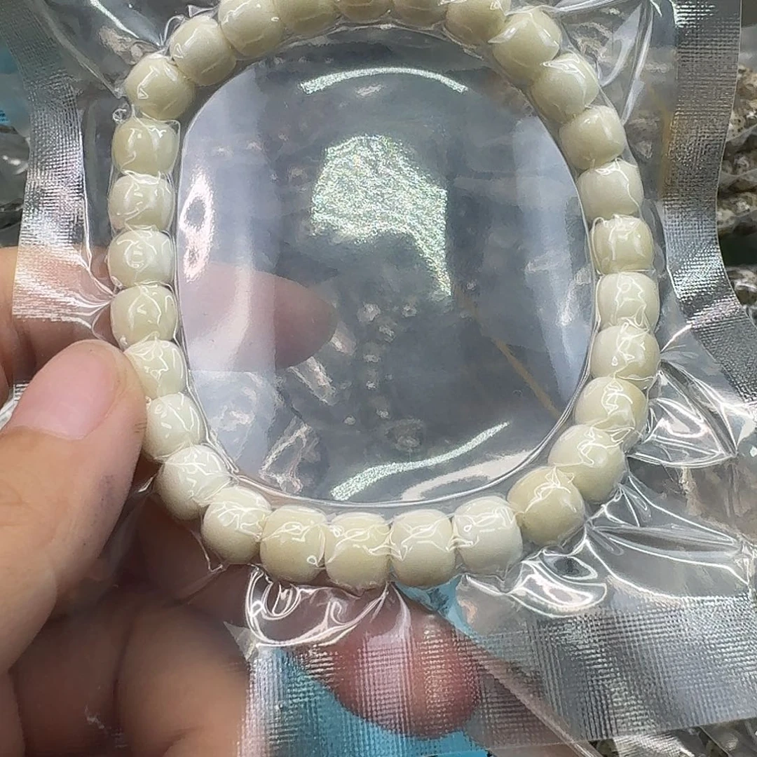 星月菩提手串5白玉87