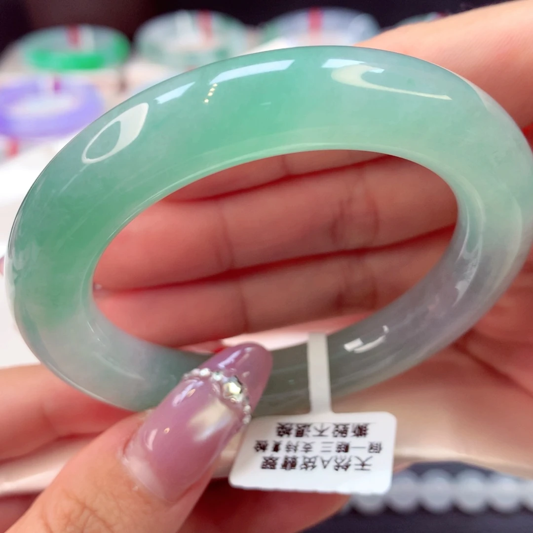 未镶嵌手镯翡翠圆条27号66