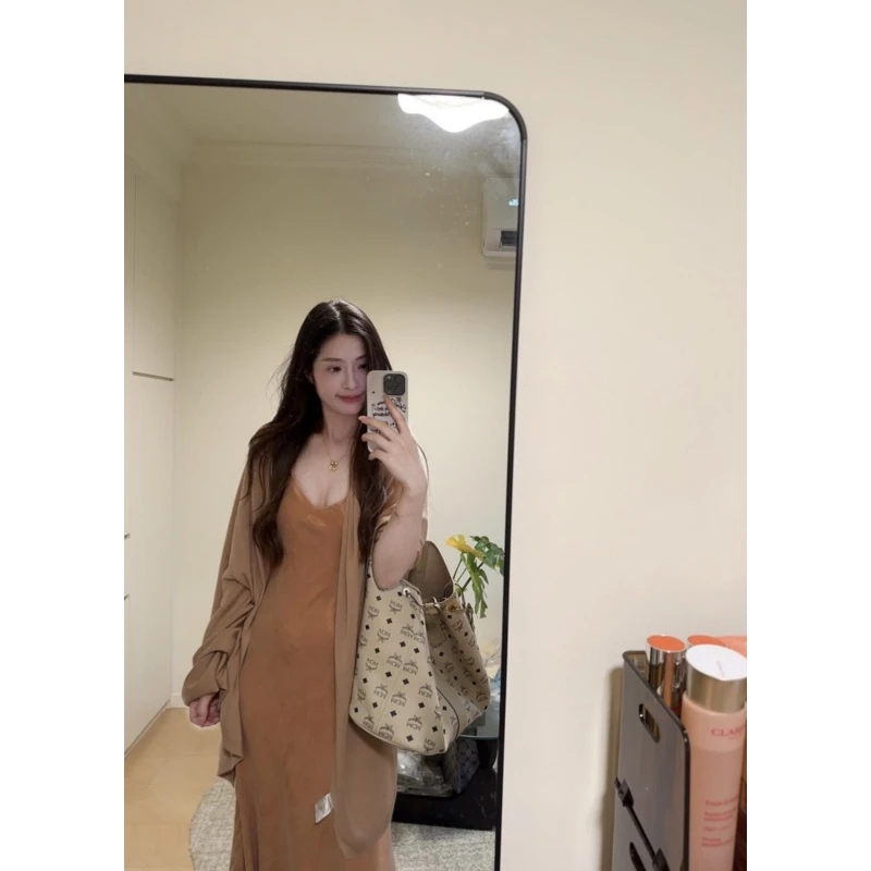 MARIE.COCO法式复古极简风气质连衣裙夏季百搭休闲时尚披肩两件套