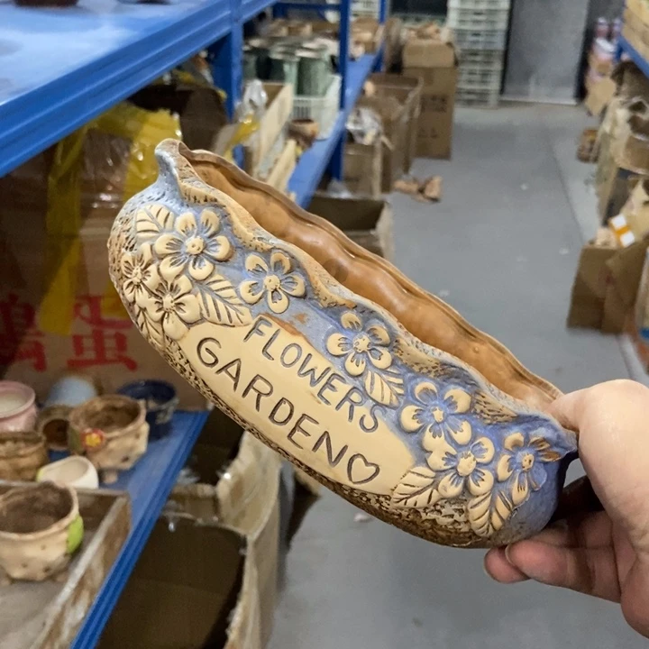 陶瓷花盆单场满9.9发22*15*7