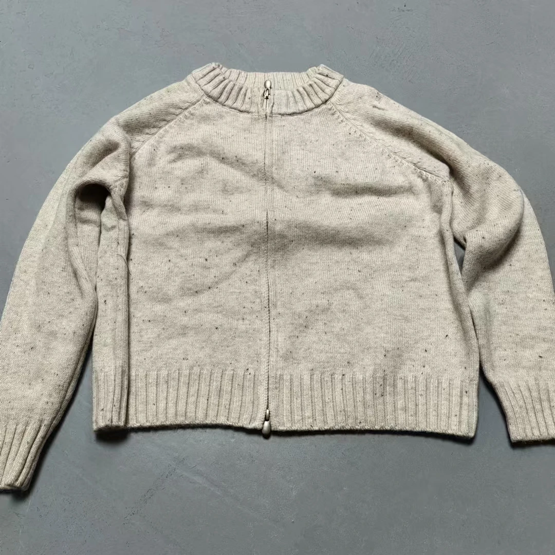 【南油玲姐】杏色开衫长袖针织衫B6617