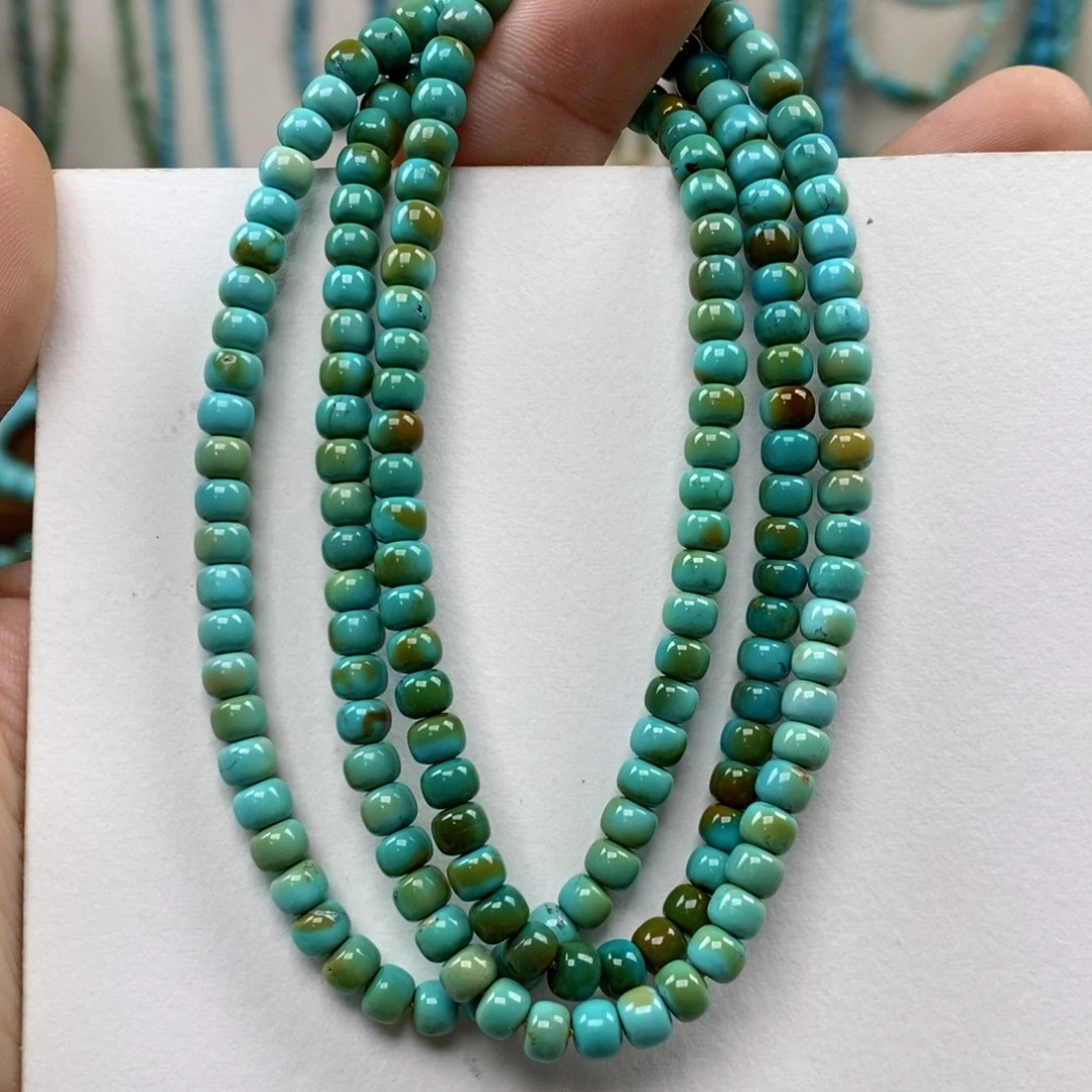 绿松石未镶嵌108项链