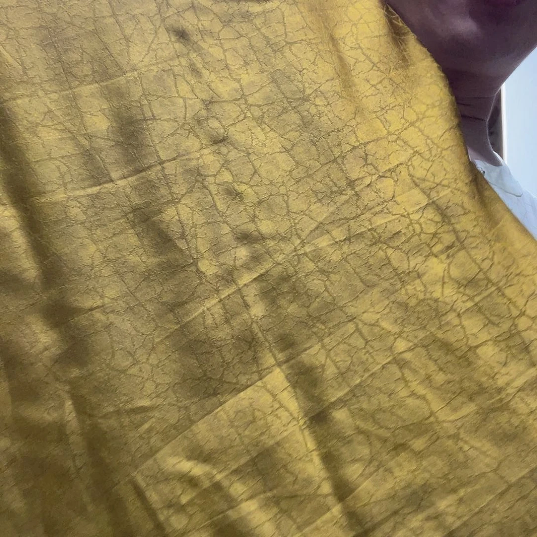 3米黄龟纹布料香云纱