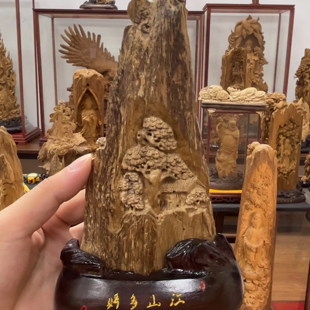 香包虎斑纹沉香迎客松