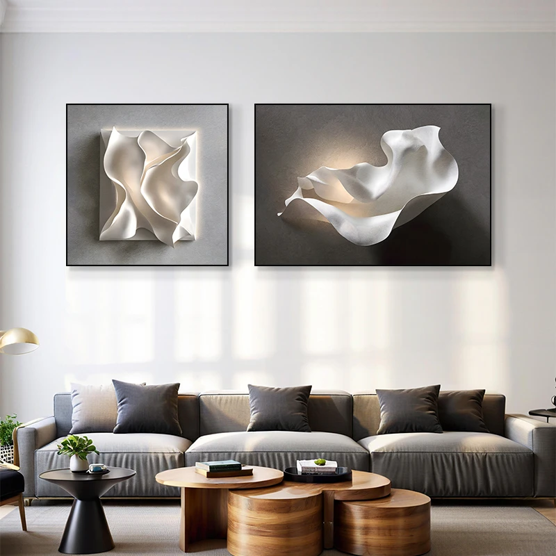 简约高级感抽象立体客厅沙发背景墙装饰画肌理壁画客厅背景墙挂画